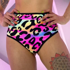 Elizabeth Acid Jungle High Waist Thong Bottoms