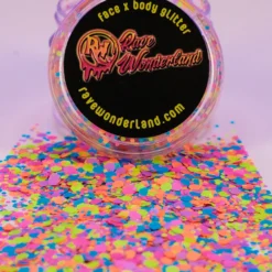 Xucai Rainbow Lane Black Light Reactive Chunky Glitter Accessories