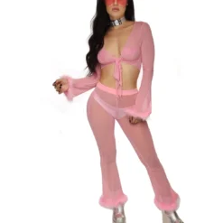 AE Bubble-icious Sheer Front-Tie Top New