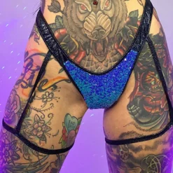 Roma Astro Candy Sequin Shorts With Attached Garters New