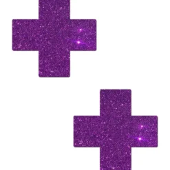 Pastease Plus X Solid Glitter Nipple Pasties Womens