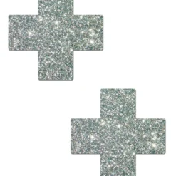 Pastease Plus X Solid Glitter Nipple Pasties Womens