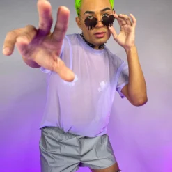 OhYes Fashion Got Ya Covered Oversized Mesh Tee