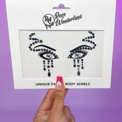 Uniflying Accessories Black Medusa Drip Face Jewel