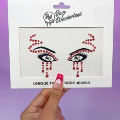 Uniflying Red Medusa Drip Face Jewel