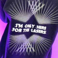 555stickers Womens Only Here For The Lasers Reflective Hoodie