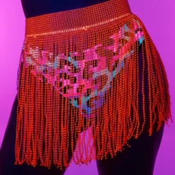 AE Orange Bejeweled Cover Up Skirt New