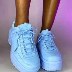 Berness Shoes Womens Blue Walkin' On A Dream Sneakers