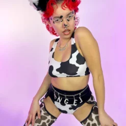 AE 2pc Milkshake Cow Print Bikini Set New