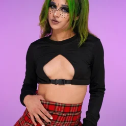 AE Buckle Keyhole Crop Top New