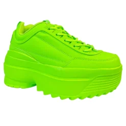 Berness Shoes Neon Green Walkin' On A Dream Sneakers Womens