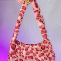 AE Born Wild Animal Print Fuzzy Purse New