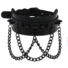 AE Spike & Chains Faux Leather Choker Womens