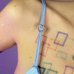 AE Blue Satin Skies Crop Top