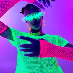 Bear Dance New Basic Fishnet Crop Tee