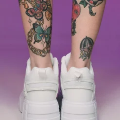 Berness Shoes White Elevated Platform Sneakers Womens