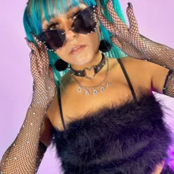 AE Feathered Princess Spaghetti Strap Crop Top New