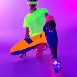 Bear Dance New Basic Fishnet Crop Tee