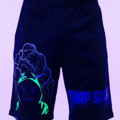 Jarmoo Trap Squad Blacklight Basketball Shorts Bottoms