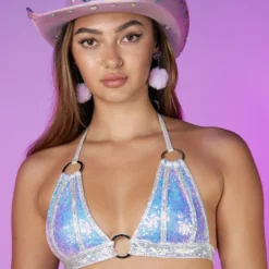 Roma Lavender Sugar Nova Two-Tone Bikini Top New