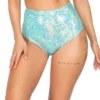 Roma Iridescent High Waist Shorts