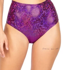 Roma Iridescent High Waist Shorts