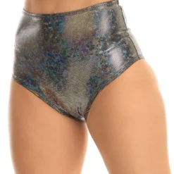Roma Iridescent High Waist Shorts