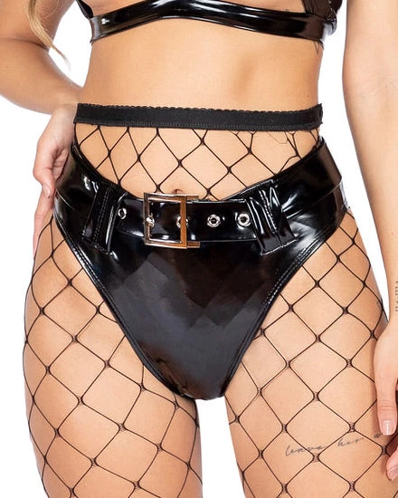 Roma Womens Vinyl High Waist Belted Shorts 1 Roma Womens Vinyl High Waist Belted Shorts