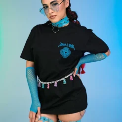 555stickers Rave 4 Ever Infinity Black Tee Mens