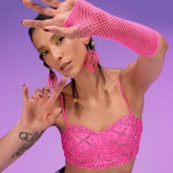 Hot And Delicious New Summer Fling Pink Bustier Top