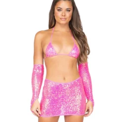 Roma Sequin Fitted Mini Skirt Womens