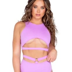 Roma Candy Lane Cropped Underboob Top New