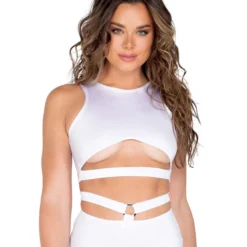 Roma Candy Lane Cropped Underboob Top New