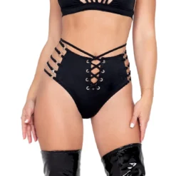 Roma Candy Lane Strappy Ring Detailed High Waisted Shorts New