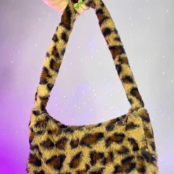 AE Born Wild Animal Print Fuzzy Purse New