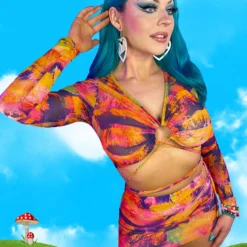 Hot And Delicious New On The Horizon 2pc Mesh Skirt Set