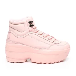 Berness Shoes Womens Baby Pink High Livin' Hi Top Sneakers