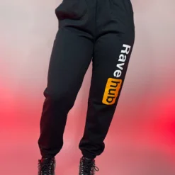 555stickers Rave Hub Black Sweatpants Womens 10 555stickers Rave Hub Black Sweatpants Womens