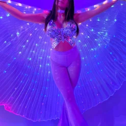 AE Rainbow LED Light-Up Winged Cape