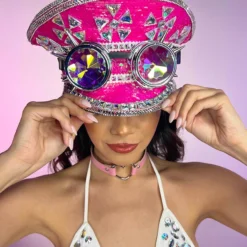 KBW Pink Sands Sequin Captain Hat New