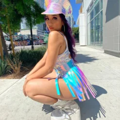 Daisy's Corsets Wanderlust Iridescent Fringe Skirt New