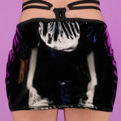 Bodyzone New Sugar Baby Black Mini Skirt W/ Thong