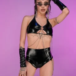 Bodyzone Sugar Baby Black Chained O-Ring Top