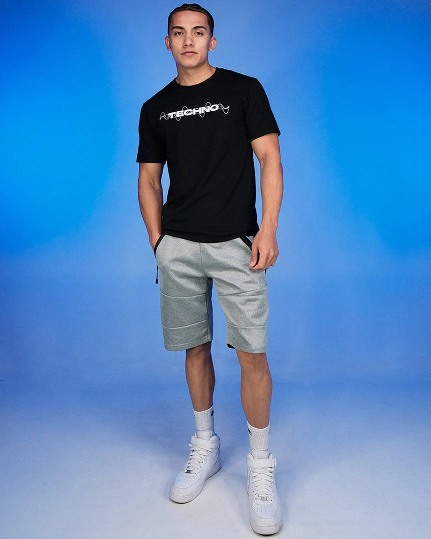 Phillip Marciano LLC Grey Slant Zipper Men's Shorts 3 Phillip Marciano LLC Grey Slant Zipper Men's Shorts