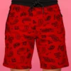 BJD Inc. Red Paisley Fleece Shorts
