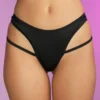 Roma Black Kinetic Strap Bottoms New