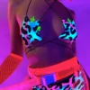 Elizabeth New Acid Jungle Star Bikini Top
