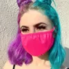 Elizabeth Neon Pink Vinyl Face Mask