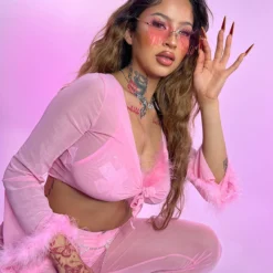 AE Bubble-icious Sheer Front-Tie Top New