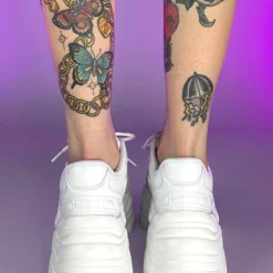 Berness Shoes Womens White Flexx Platform Sneakers